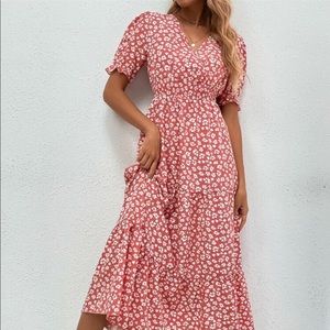 Shein Pink Flower Dress